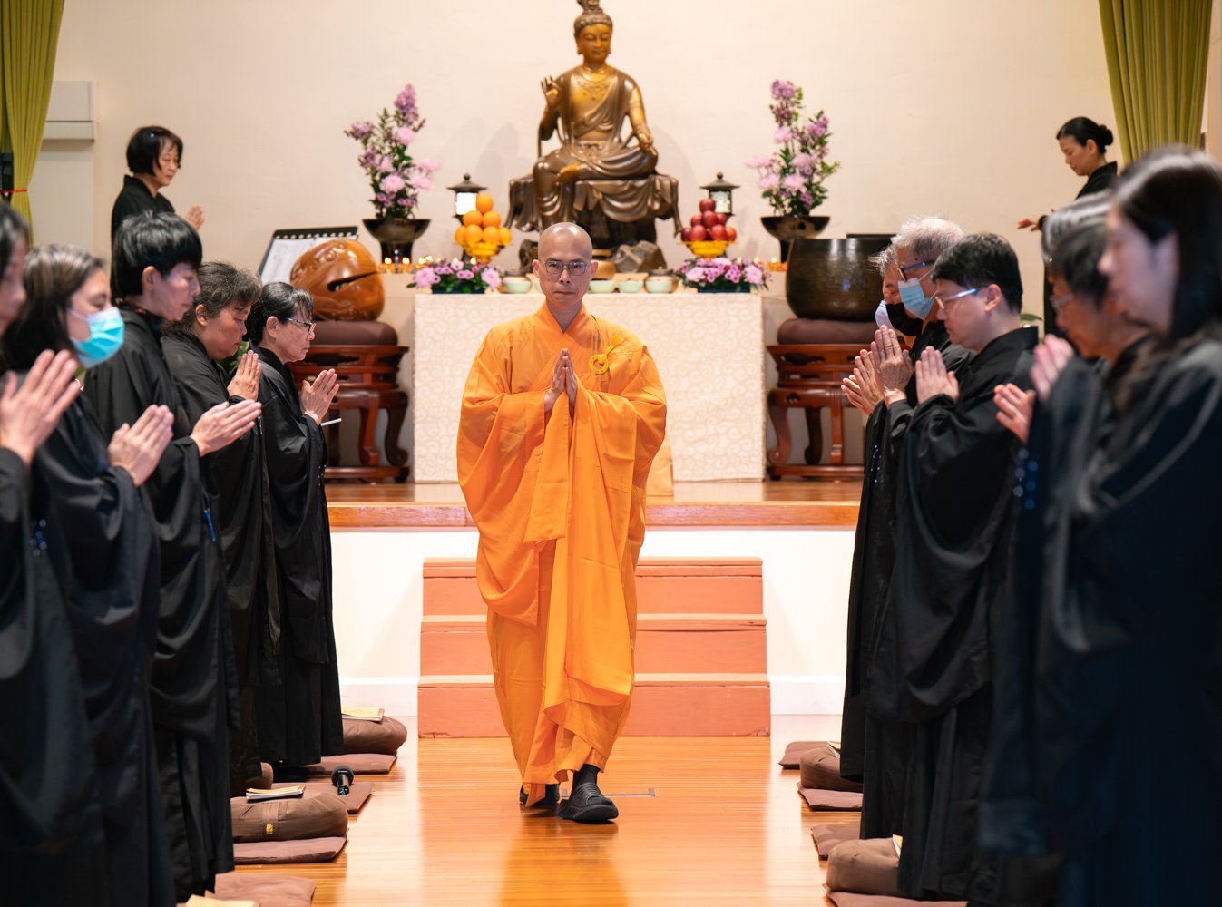 Dharma Drum Mountain San Francisco Bay Area Center Successfully Concludes the Qingming Two-day Buddha Name Recitation Retreat for Expressing Gratitude and Eight Precepts Observance